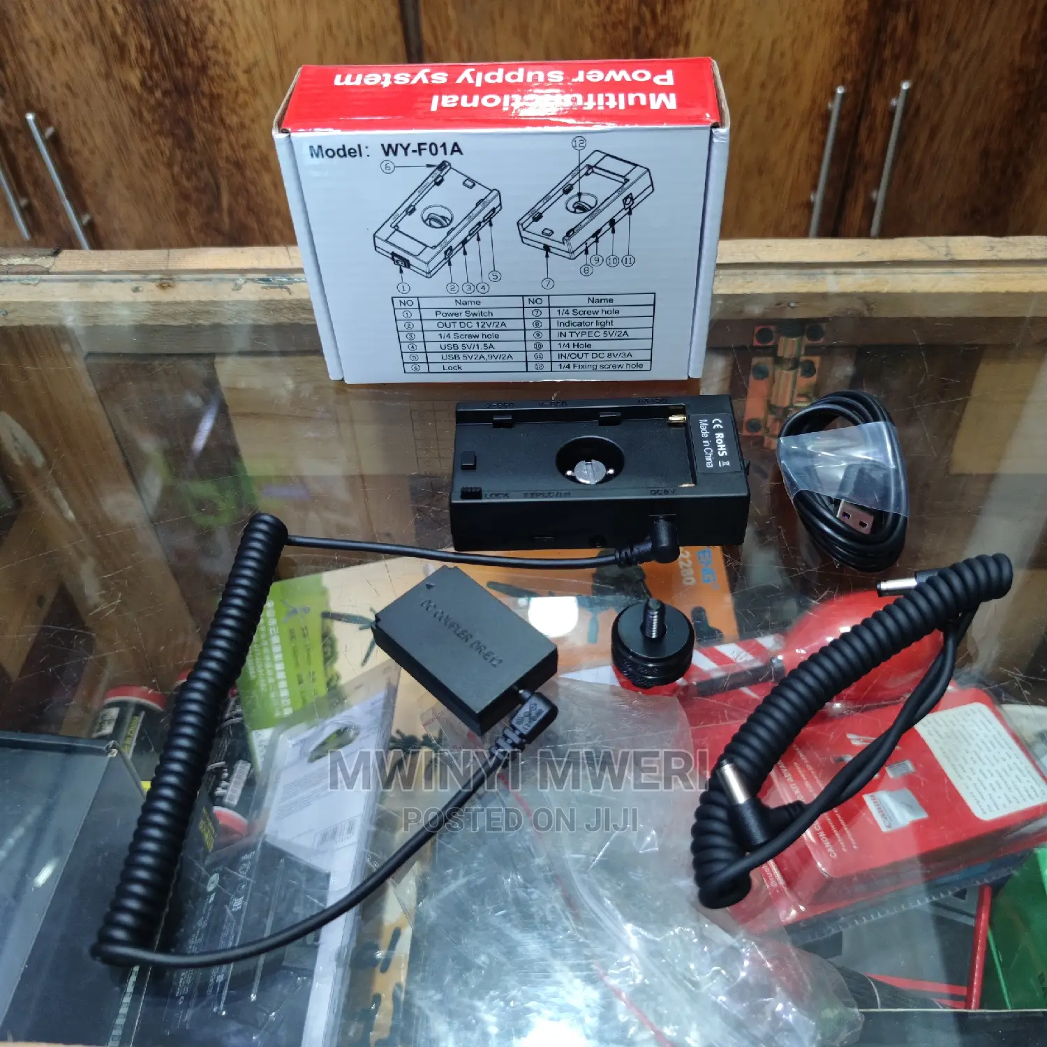 Battery Adapter Mount Plate Power Supply NP-F970 to LP-E12