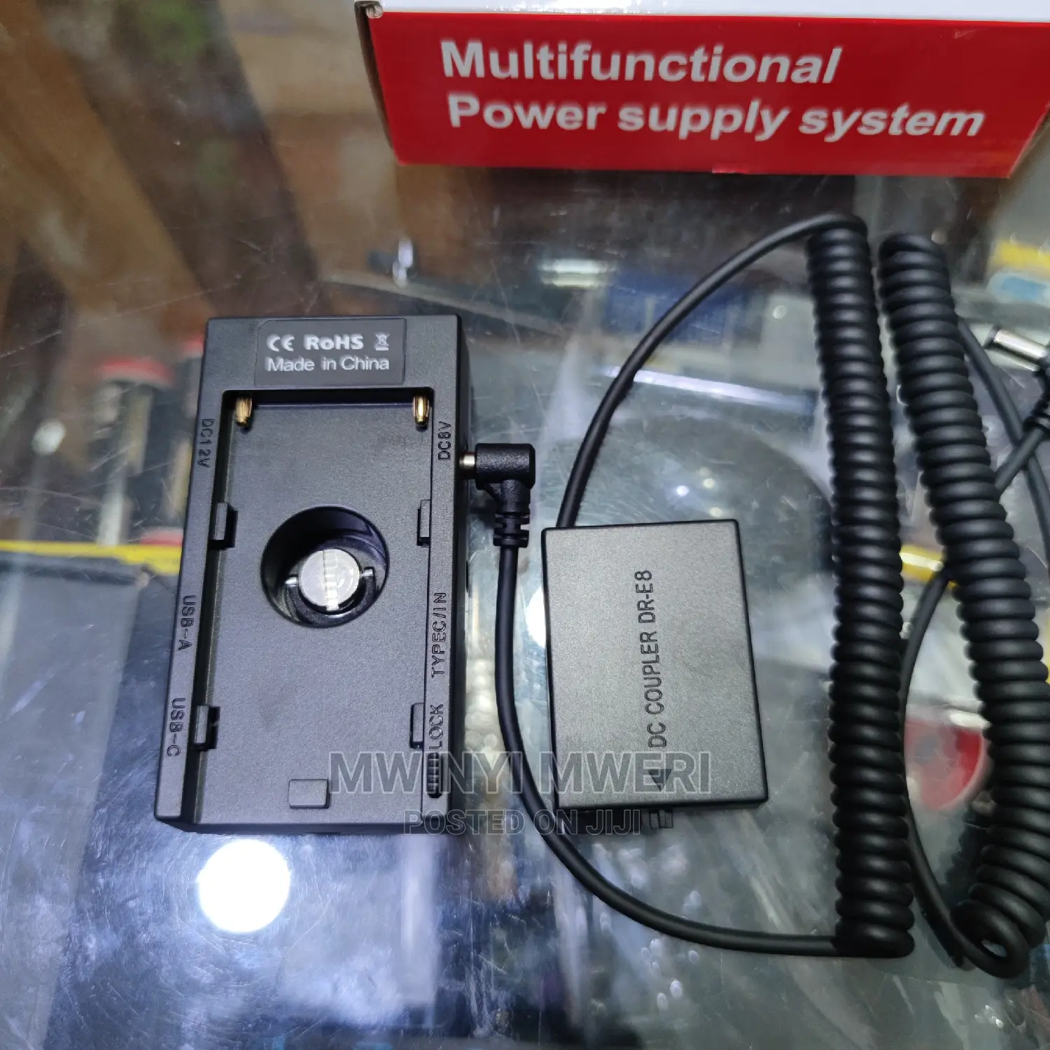 LP-E8 Dummy Battery DR-E8 With NP-F970 Plate for Canon