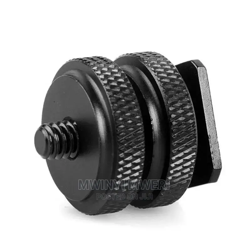 1/4 Hot Shoe Mount Phone Holder Dual Nut Cold Shoe Adapter