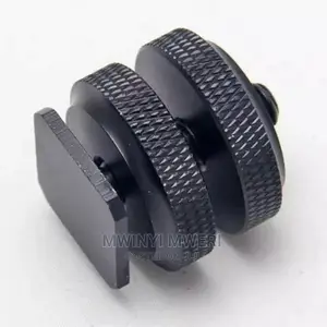 1/4 Hot Shoe Mount Phone Holder Dual Nut Cold Shoe Adapter
