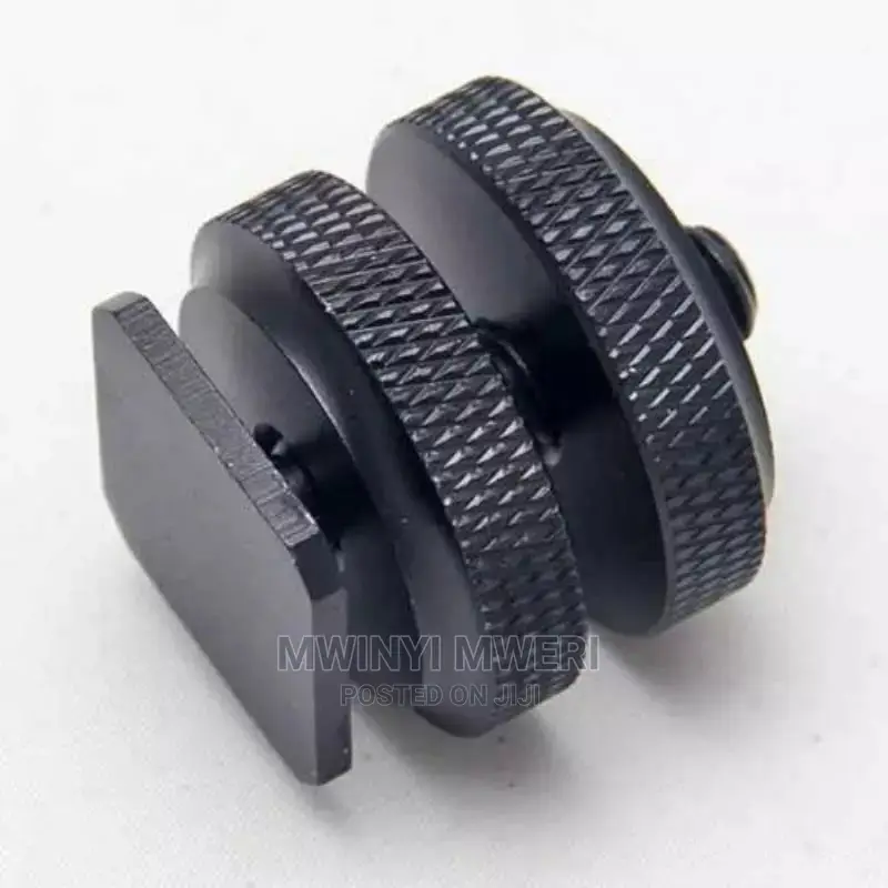 1/4 Hot Shoe Mount Phone Holder Dual Nut Cold Shoe Adapter