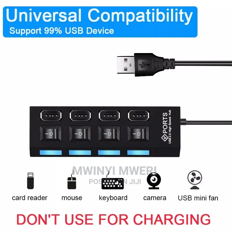 PORTS Switch Extension Hub 7-Port USB2.0 Hub
