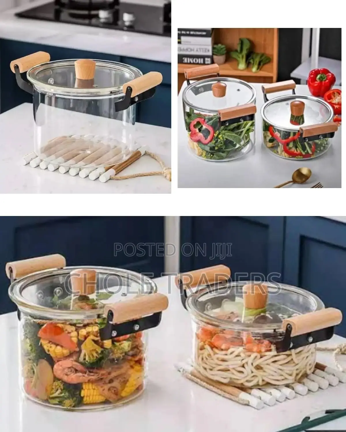 Heat Resistant Glass Cooking Pot