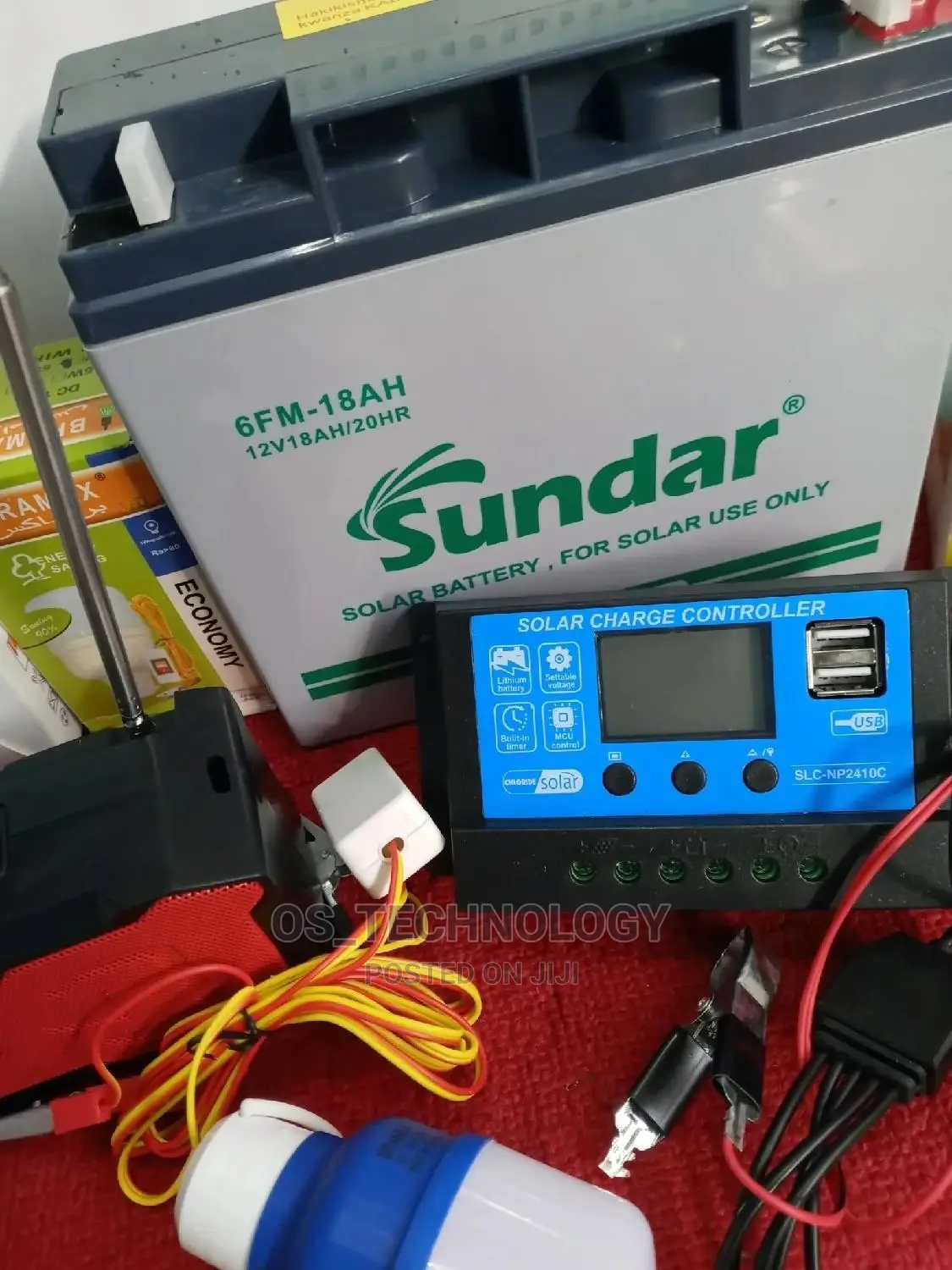 Solar 30W Betri 18ah,Taa 4pcs, Controla 10ah,Bluetooth Radio
