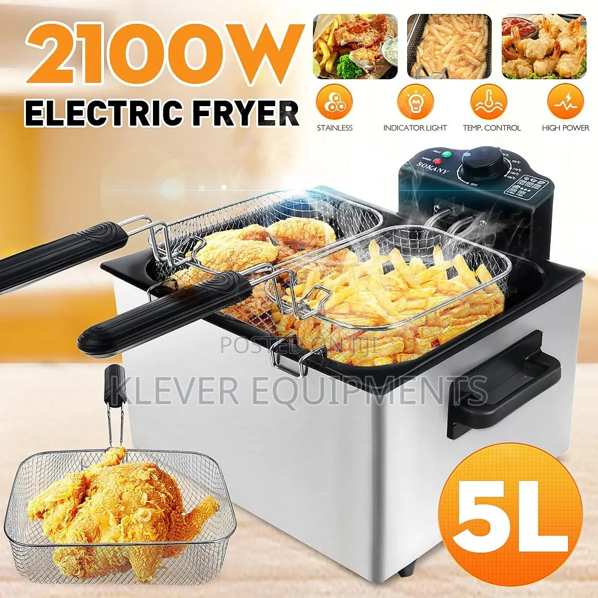 Sokany 5L Deep Fryer