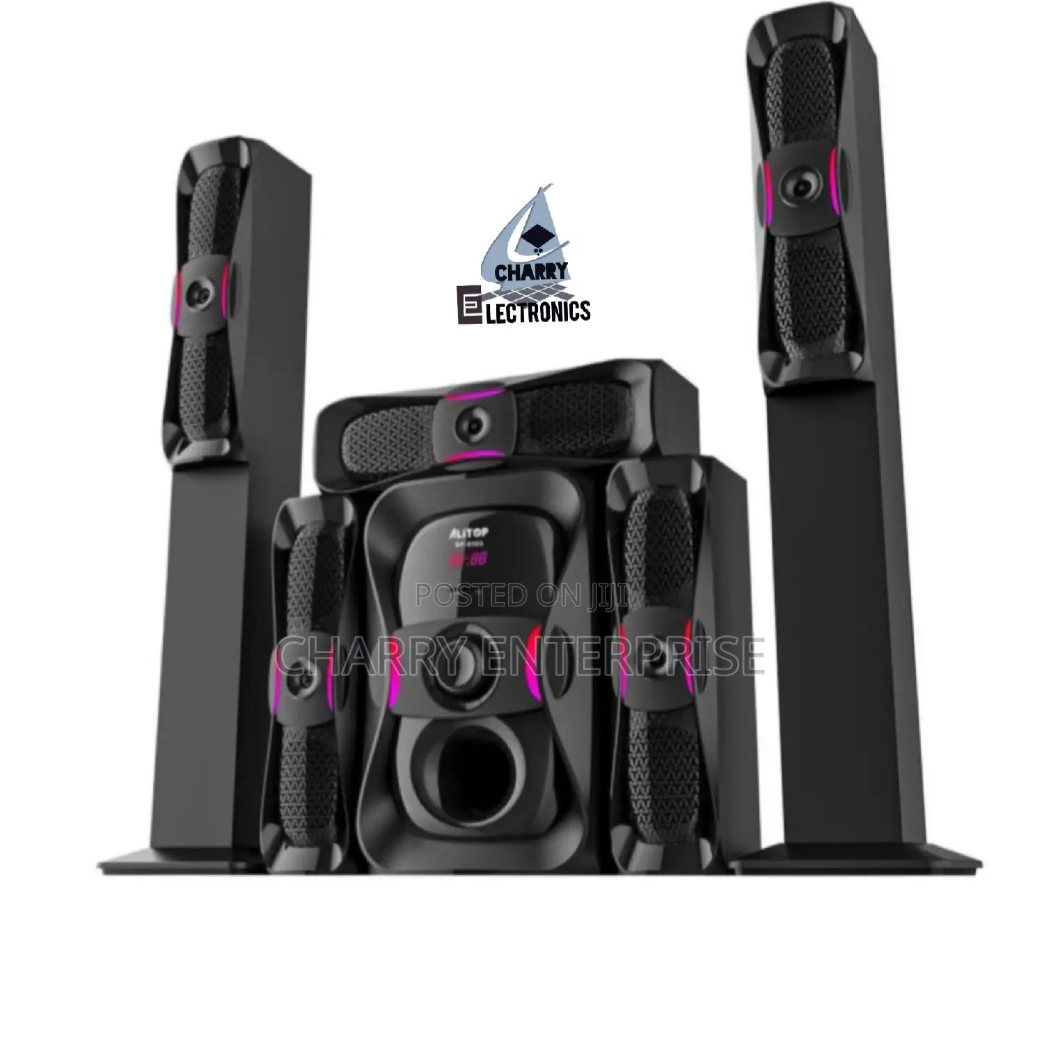 🪵 Alitop Subwoofer FM Radio Bluetooth 2 Tower Speakers