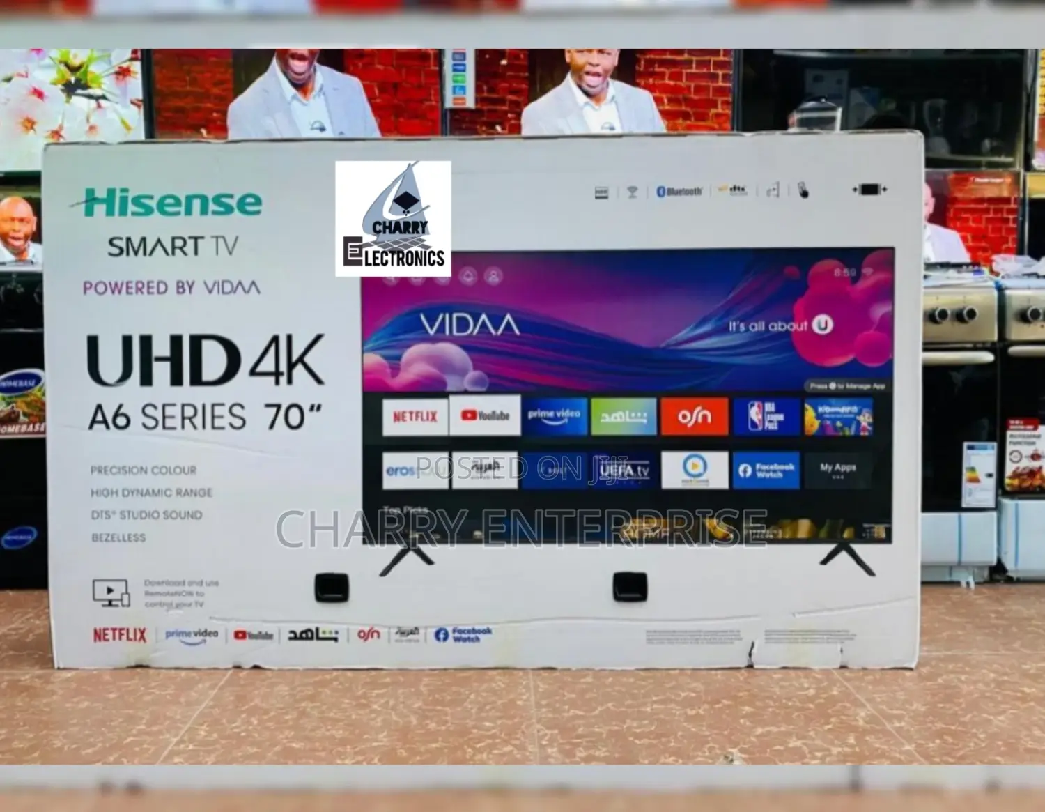 Hisense Smart Uhd Bezelless Vidaa70 InchA6 Series