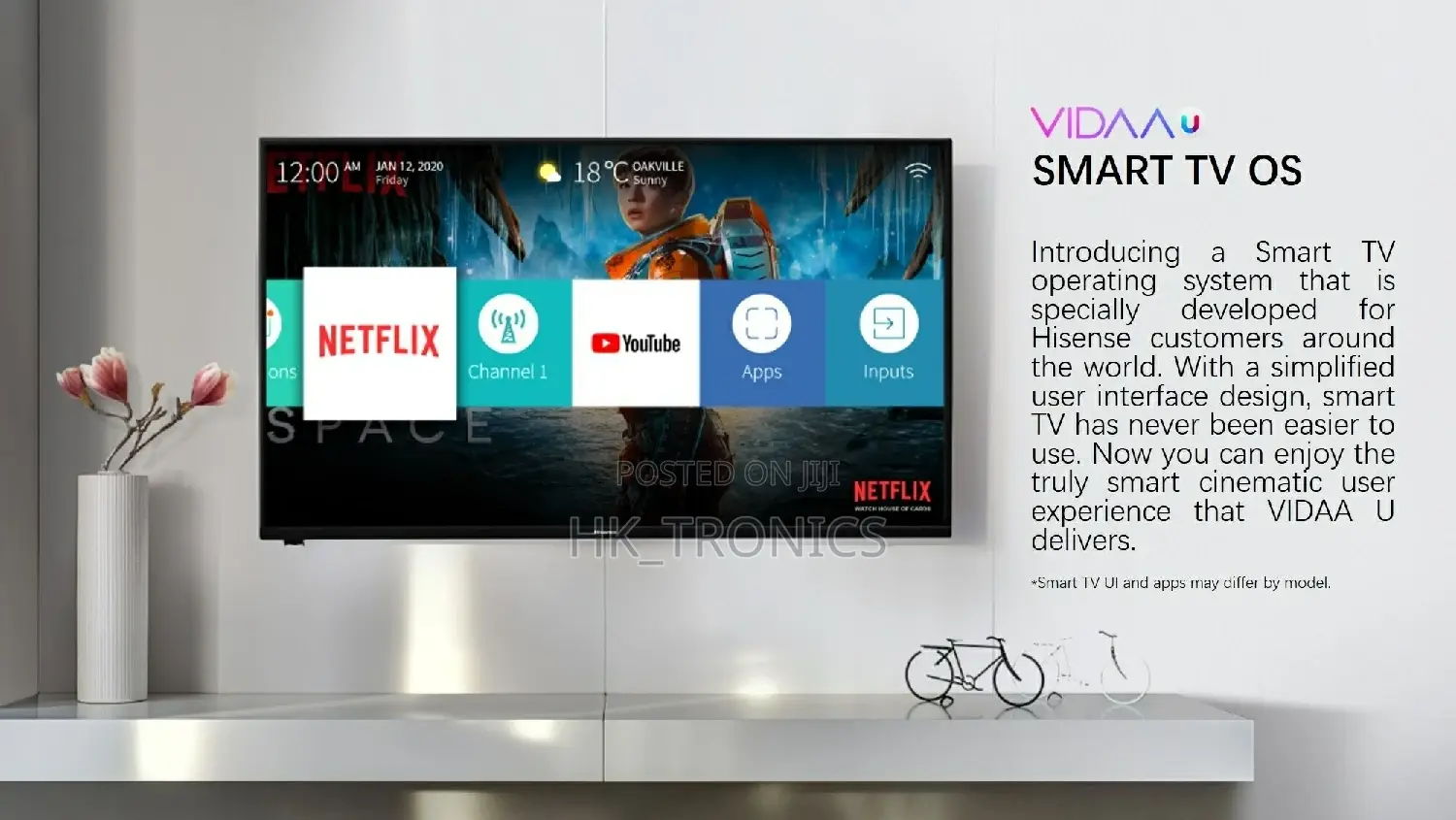 Hisense Smart Uhd Vidaa 65"Inch