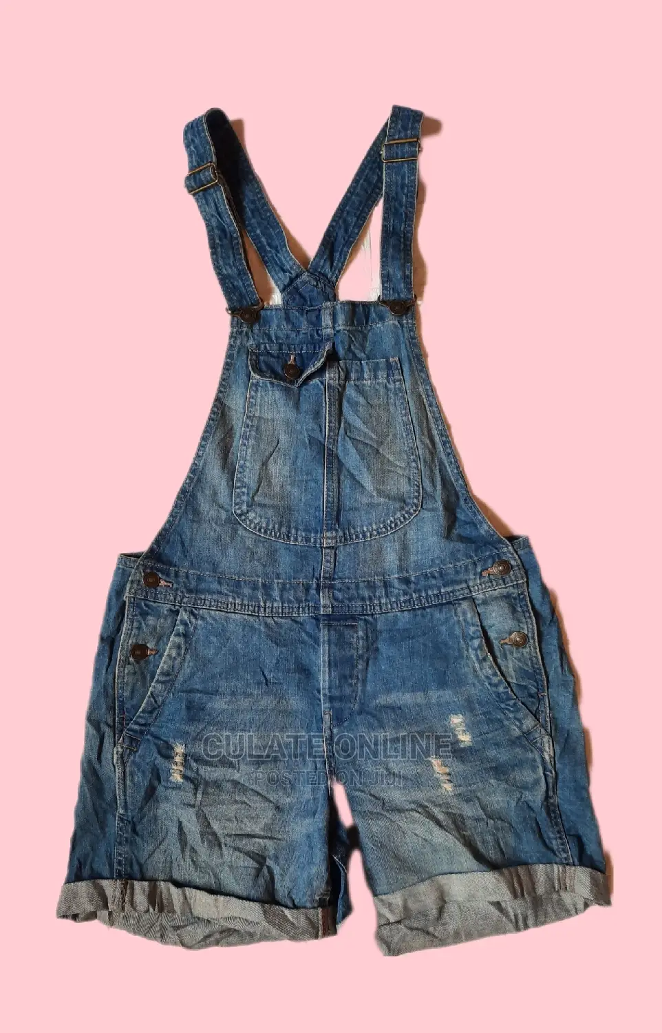 Thrift Denim Rompers