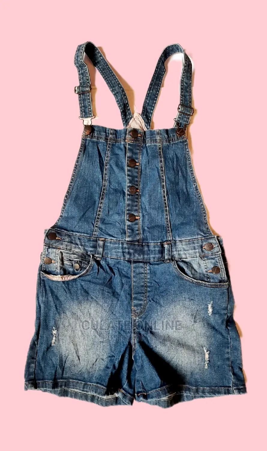 Thrift Denim Rompers