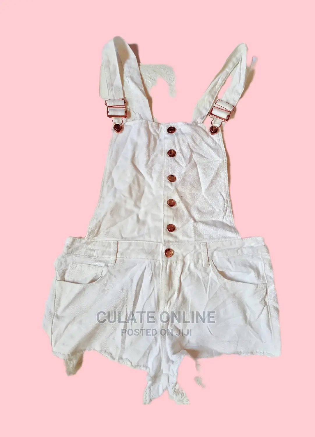 Thrift Denim Rompers