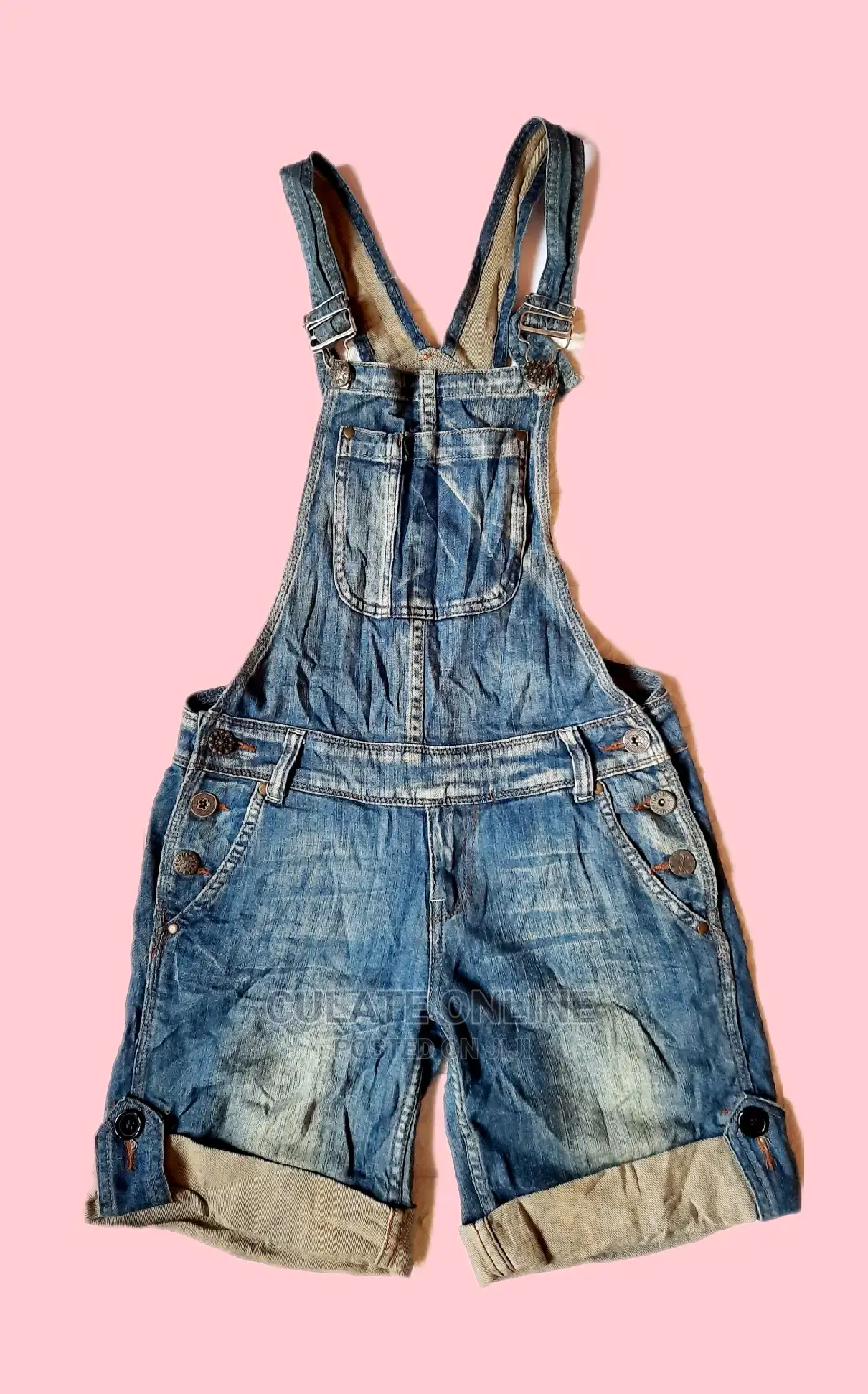 Thrift Denim Rompers