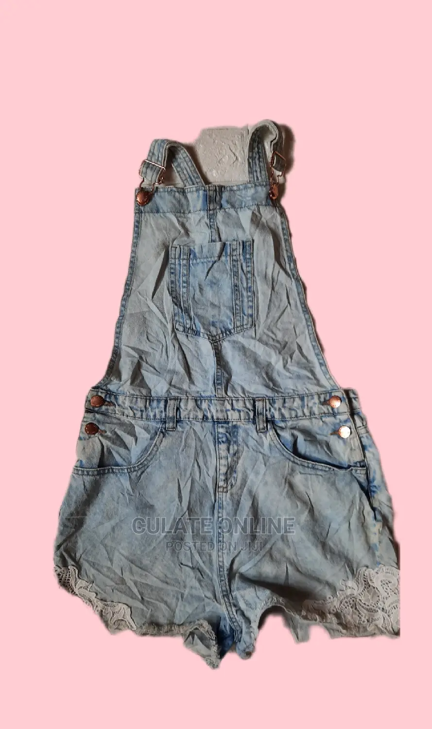 Thrift Denim Rompers