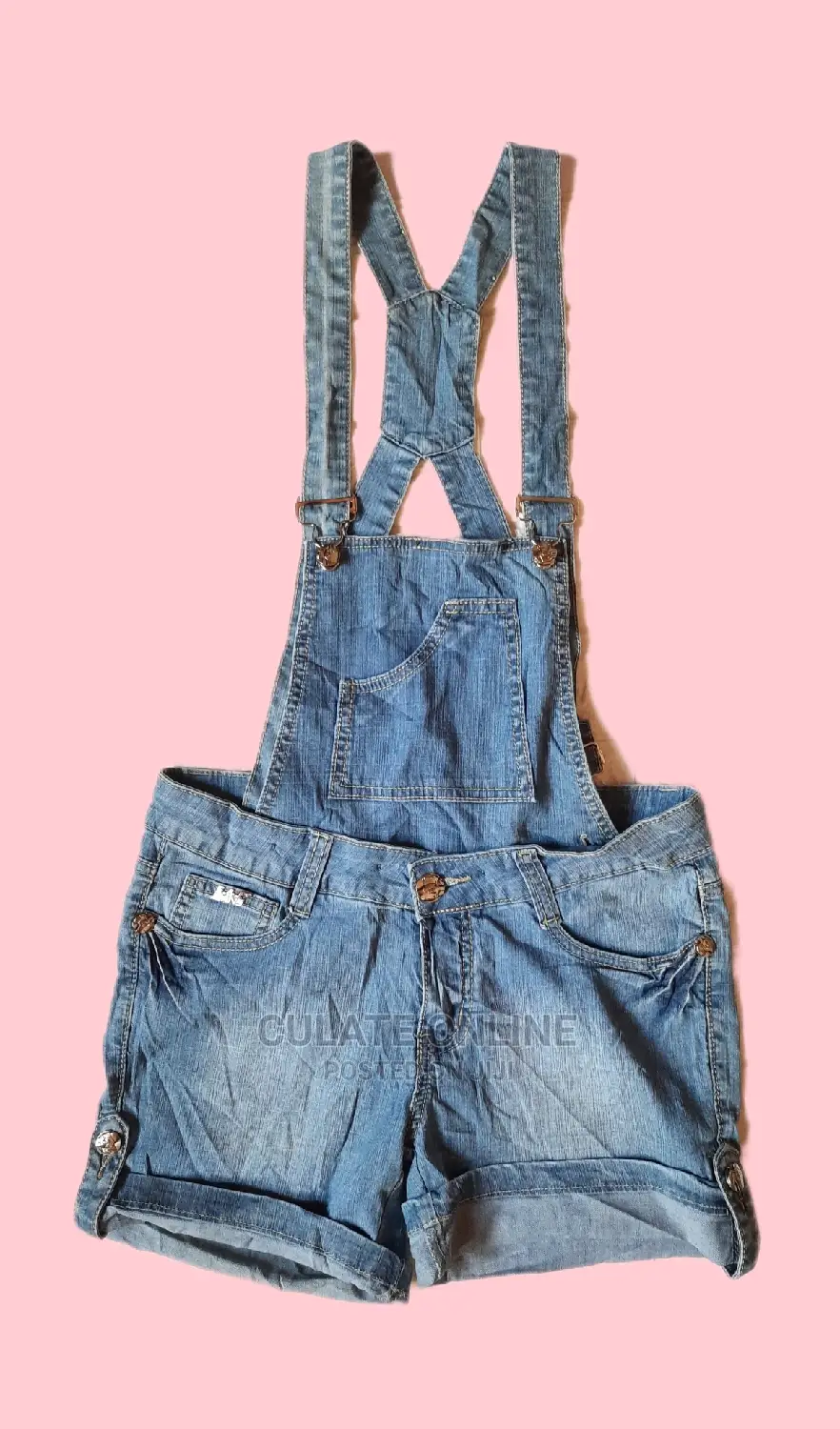 Thrift Denim Rompers