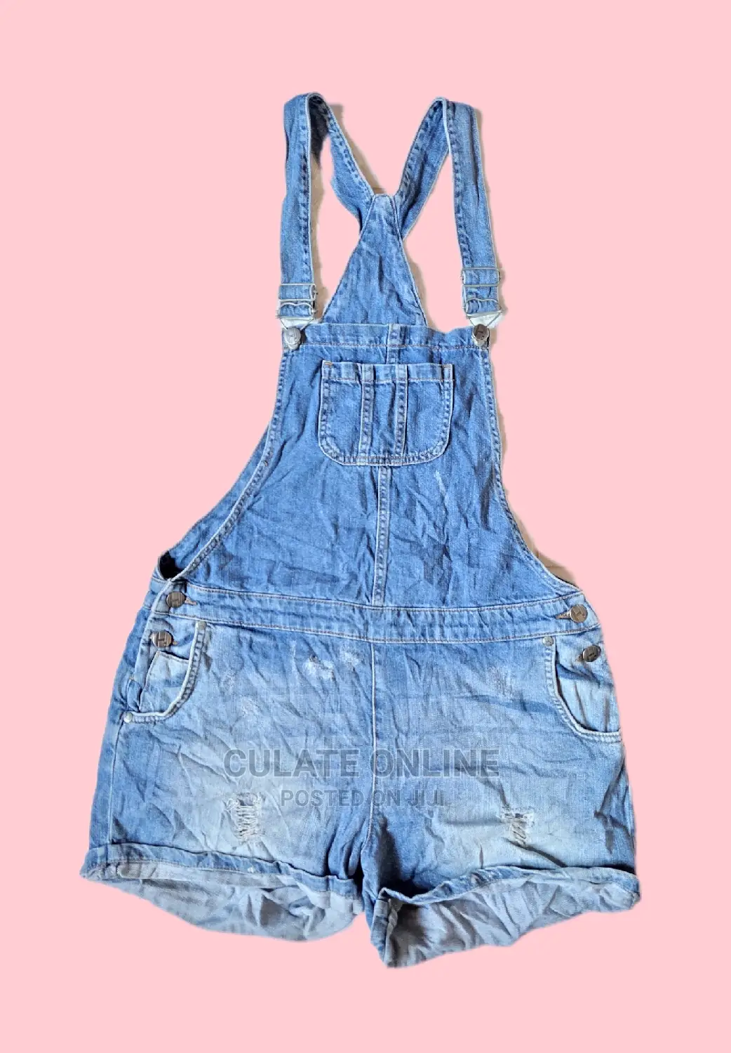 Thrift Denim Rompers