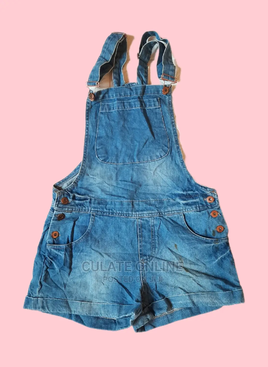 Thrift Denim Rompers