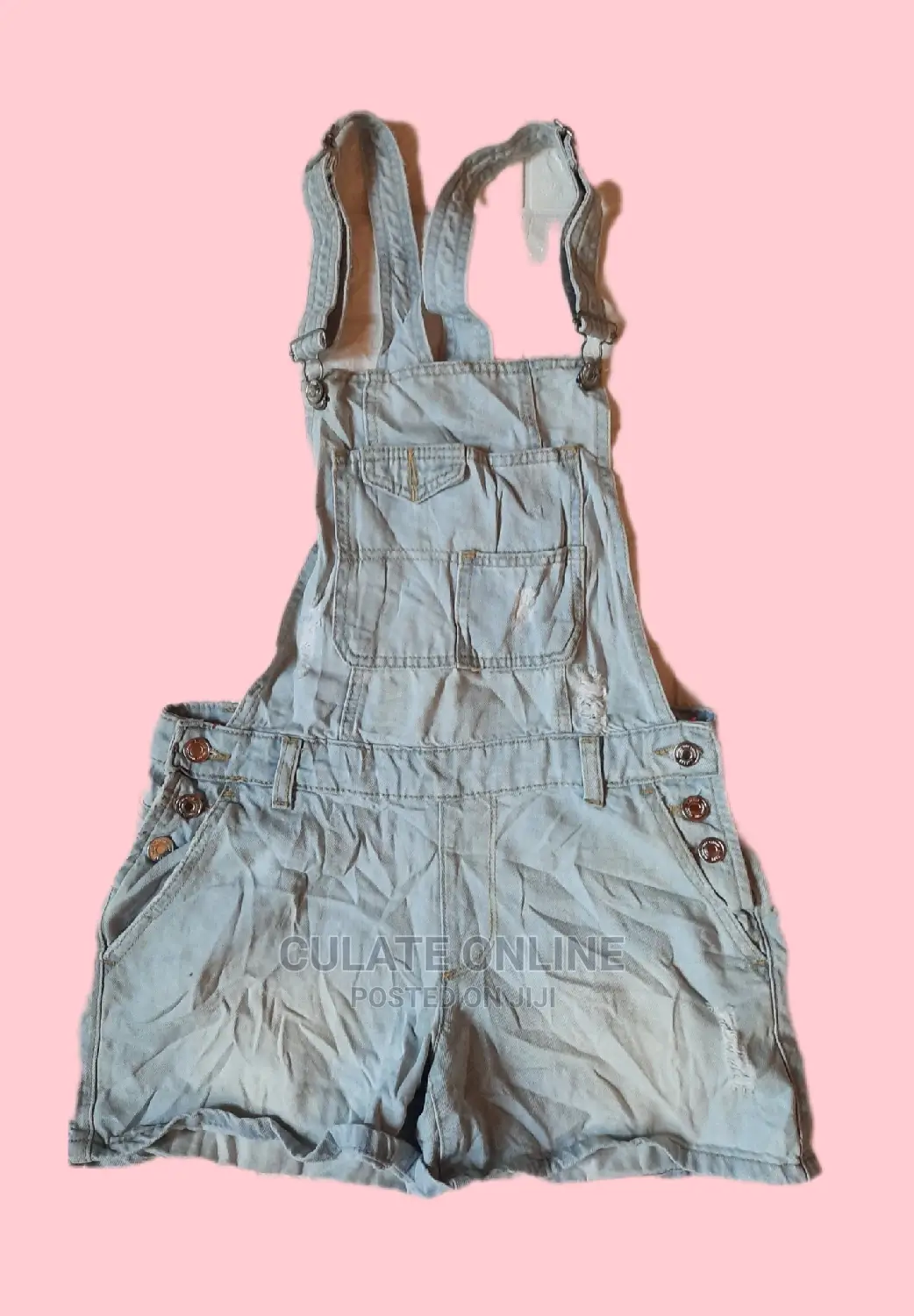 Thrift Denim Rompers