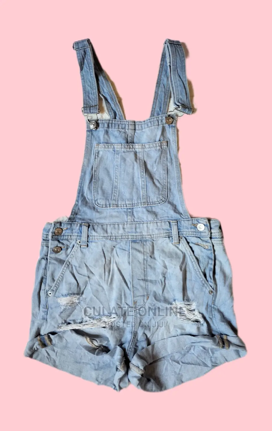 Thrift Denim Rompers