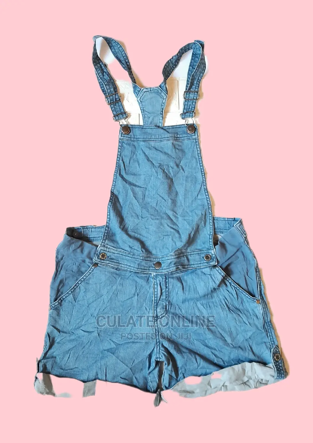 Thrift Denim Rompers
