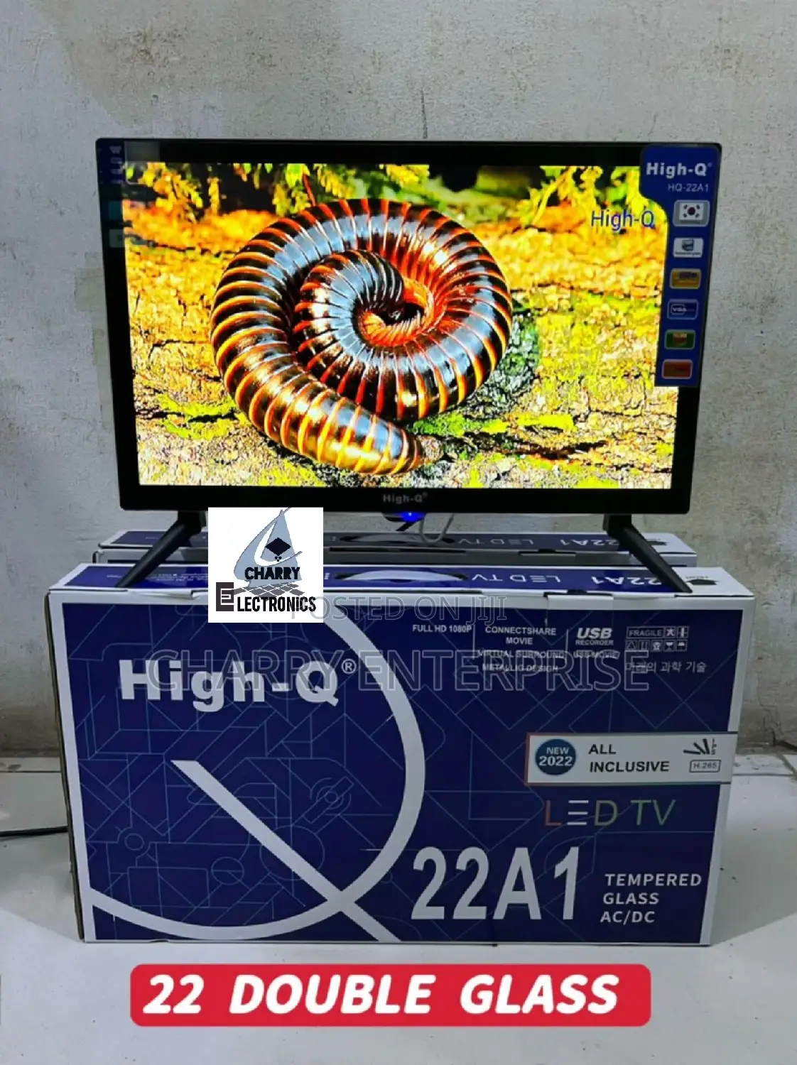 High-Q Full HD 1080p Tv22 Inch DOUBLE GLASS