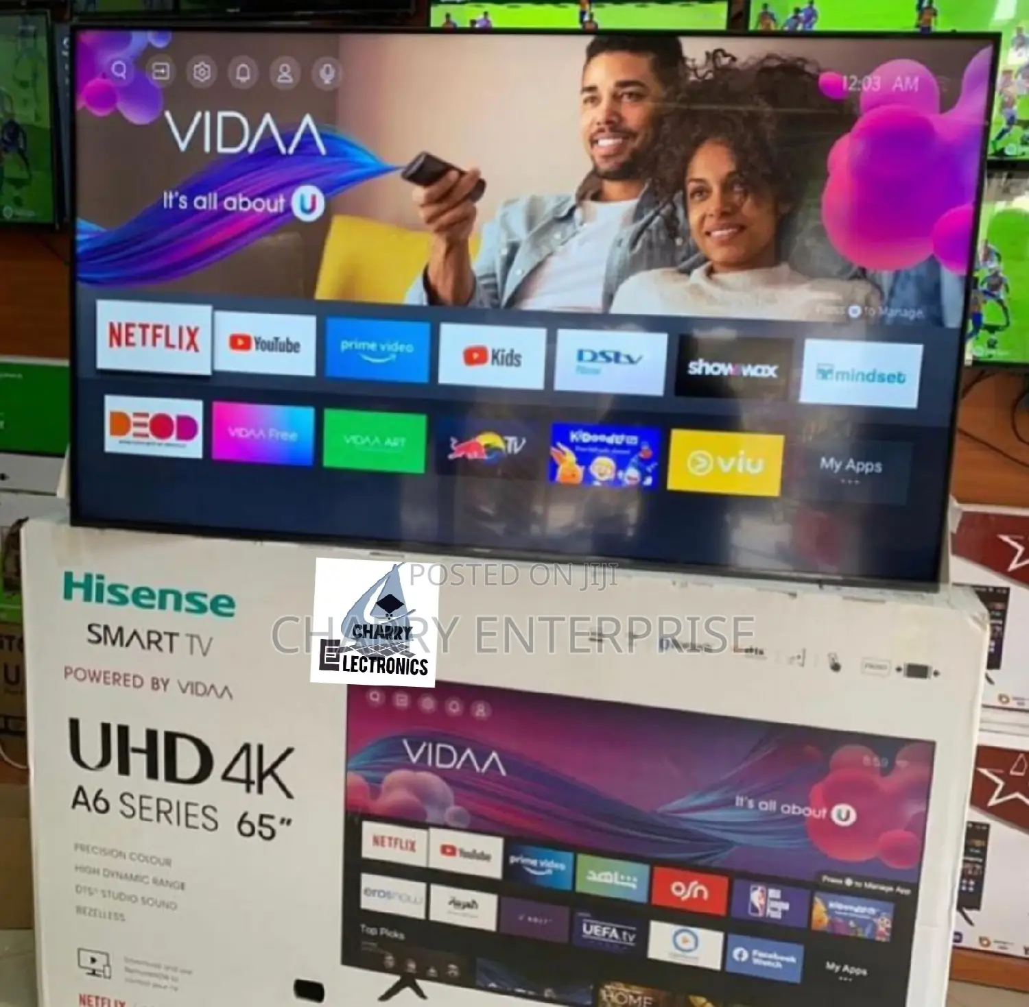 HISENSE Smart Uhd Vidaa Frameless65 Inch With BLUETOOTH
