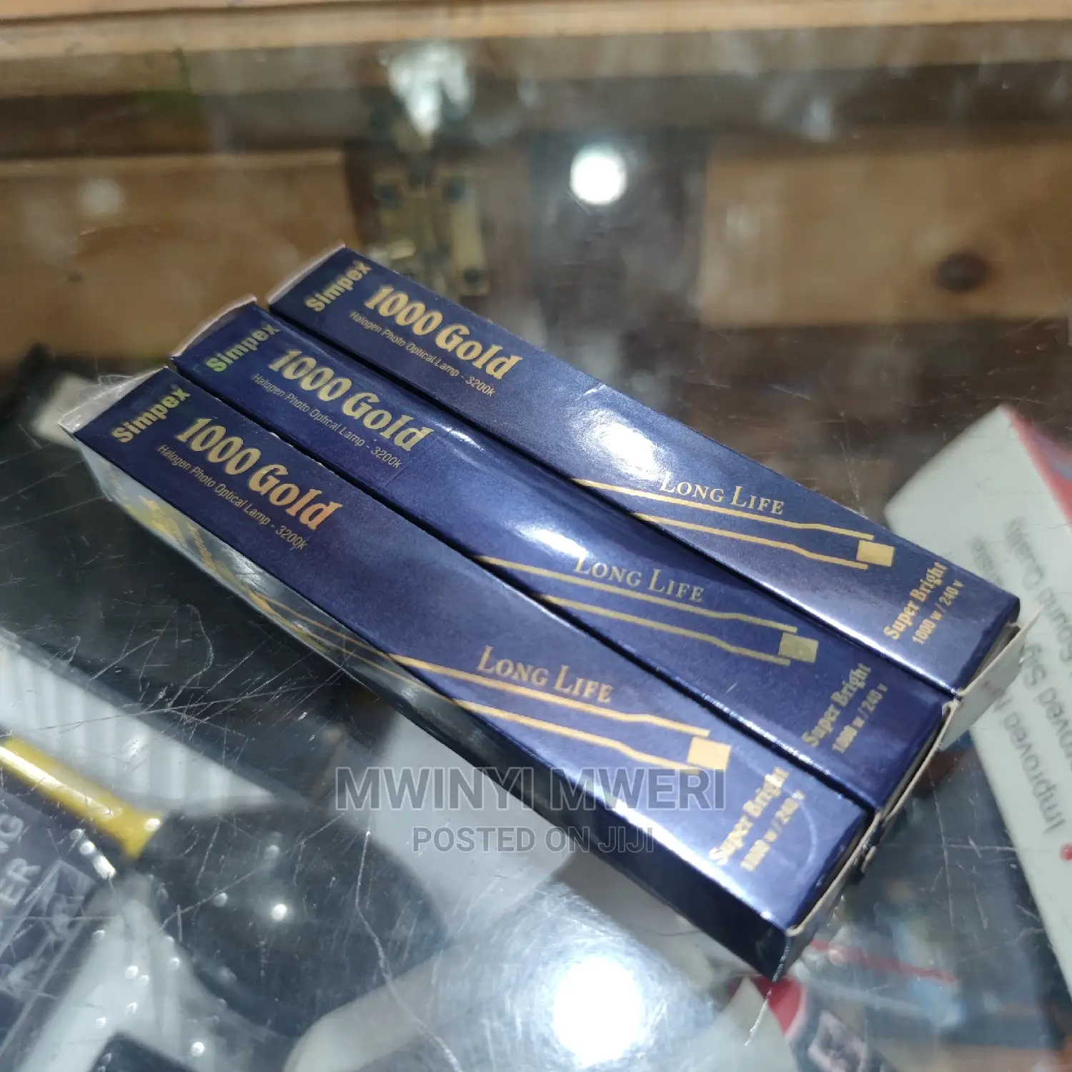 3pcs Simplex 1000 Gold Halogen Photo Optical Lamp 