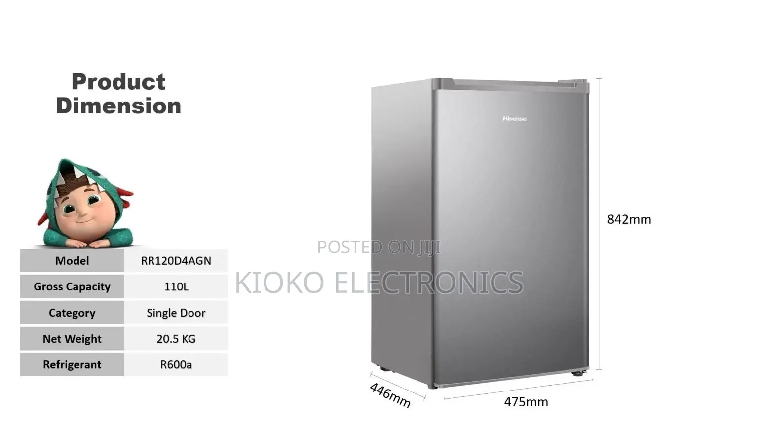 Hisense Single Door Fridge
