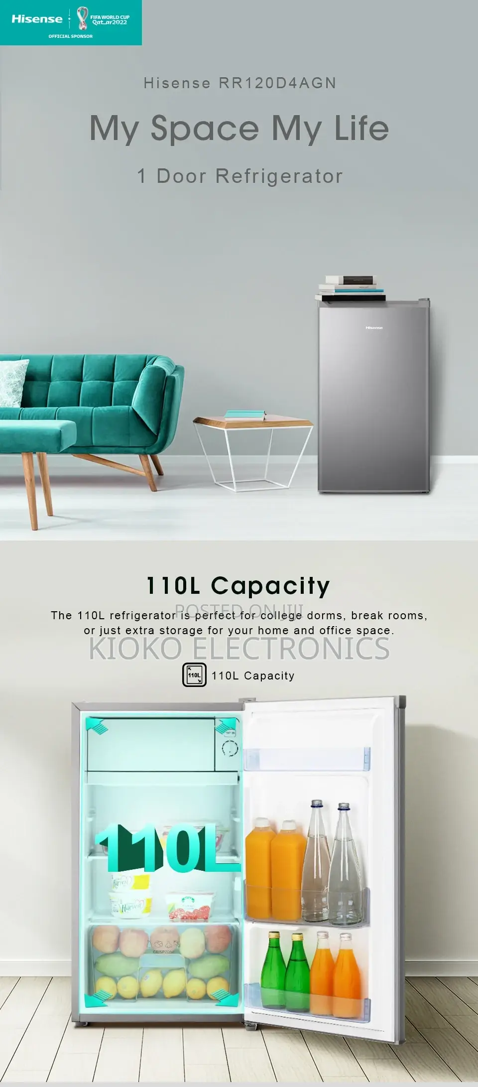 Hisense Single Door Fridge