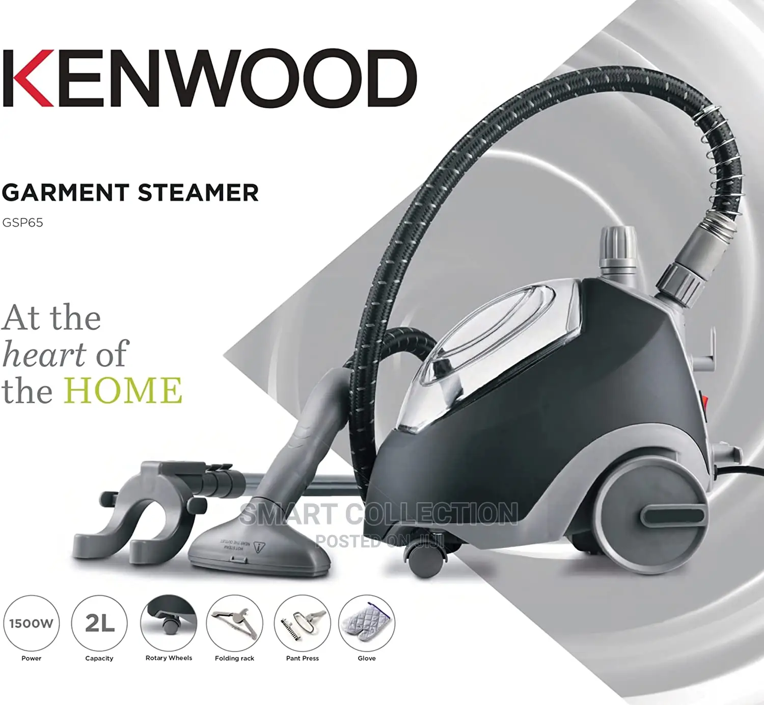 KENWOOD Garment Steamer 1500W With 2L Water Tank Capacity.