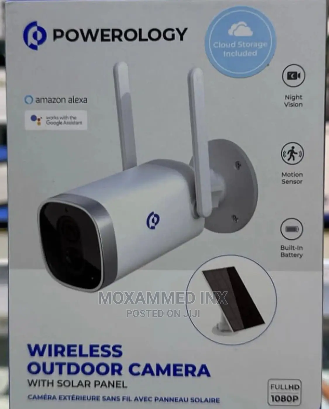 Powerology Outdoor Wireless Camera With Solar Panel