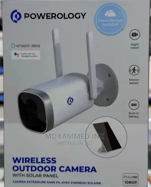 Powerology Outdoor Wireless Camera With Solar Panel