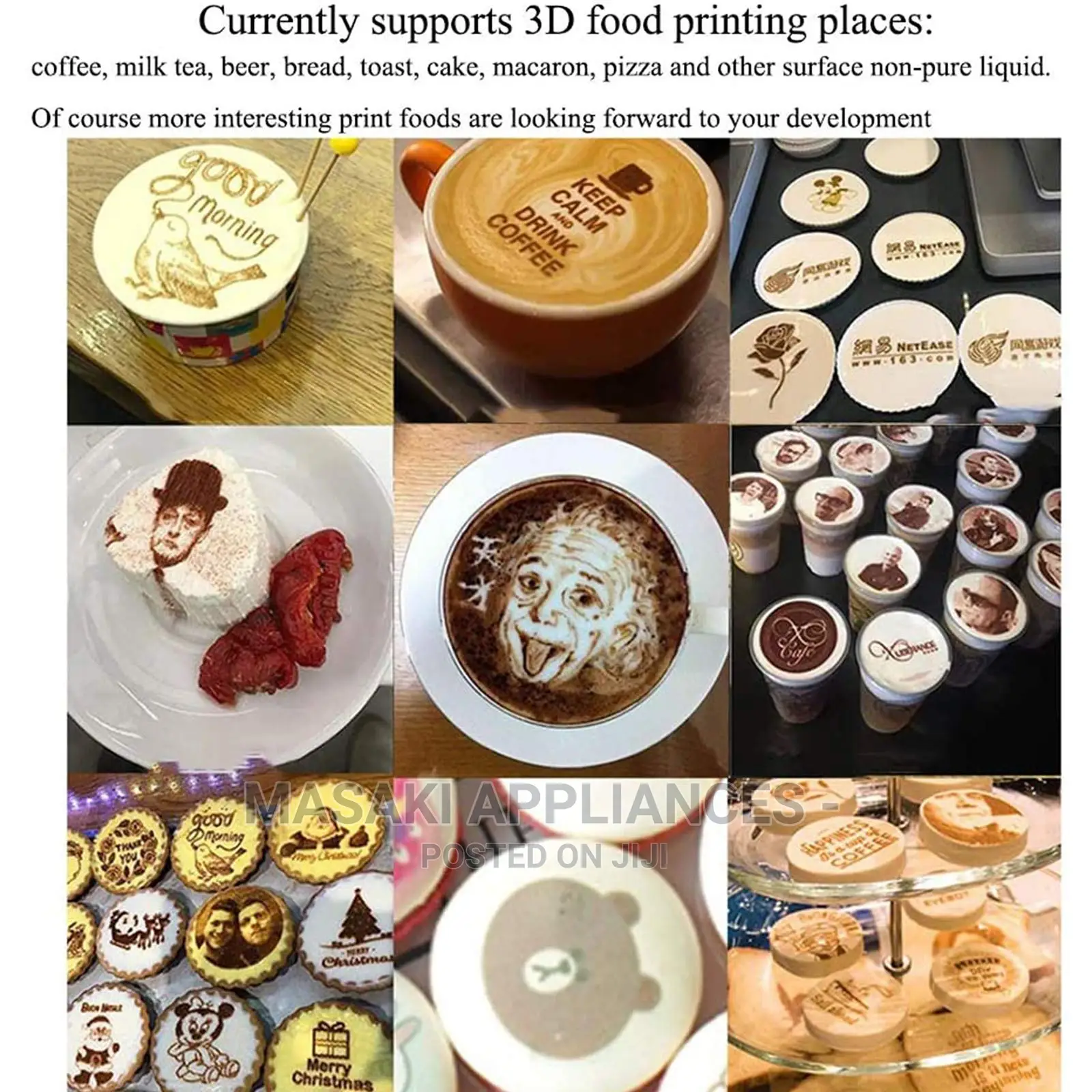 EVEBOT Coffee Printer Machine Digital Wifi Edible Ink 3D