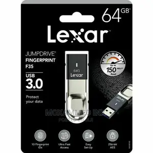 Lexar 64GB Flash Drive With Fingerprint Secured