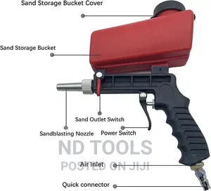 1/4inch Air Sandblasting Gun Hand Held Sand Portable Blaster