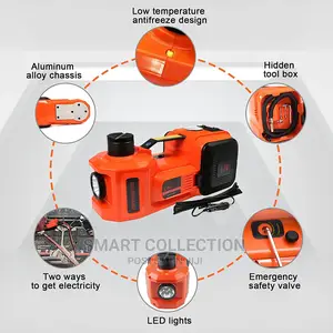 Electric Hydraulic Car Jack Set With Tire Pump and LED
