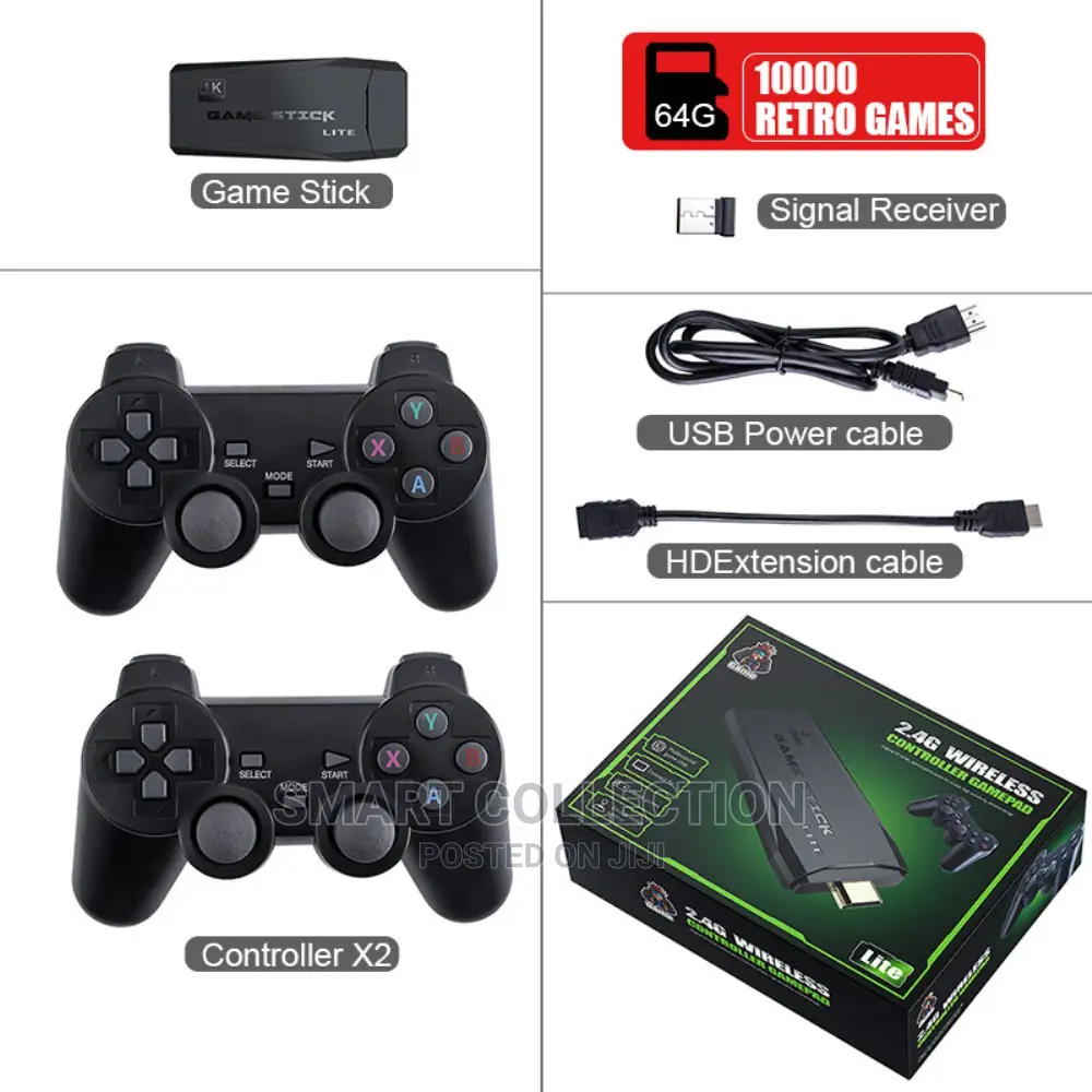 2.4G Wireless Controller HDMI Game Stick 64GB Game Console