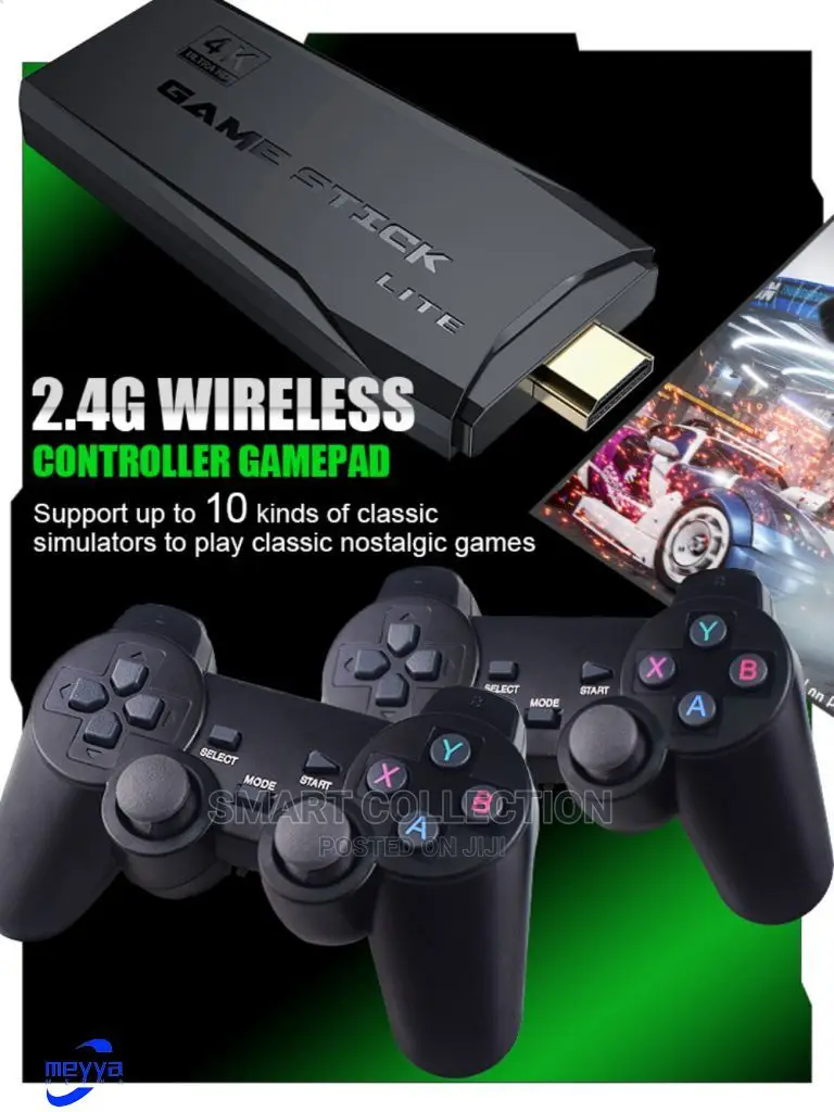 2.4G Wireless Controller HDMI Game Stick 64GB Game Console