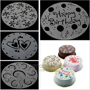 4 Pieces Cake Stencils Large