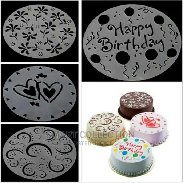 4 Pieces Cake Stencils Large