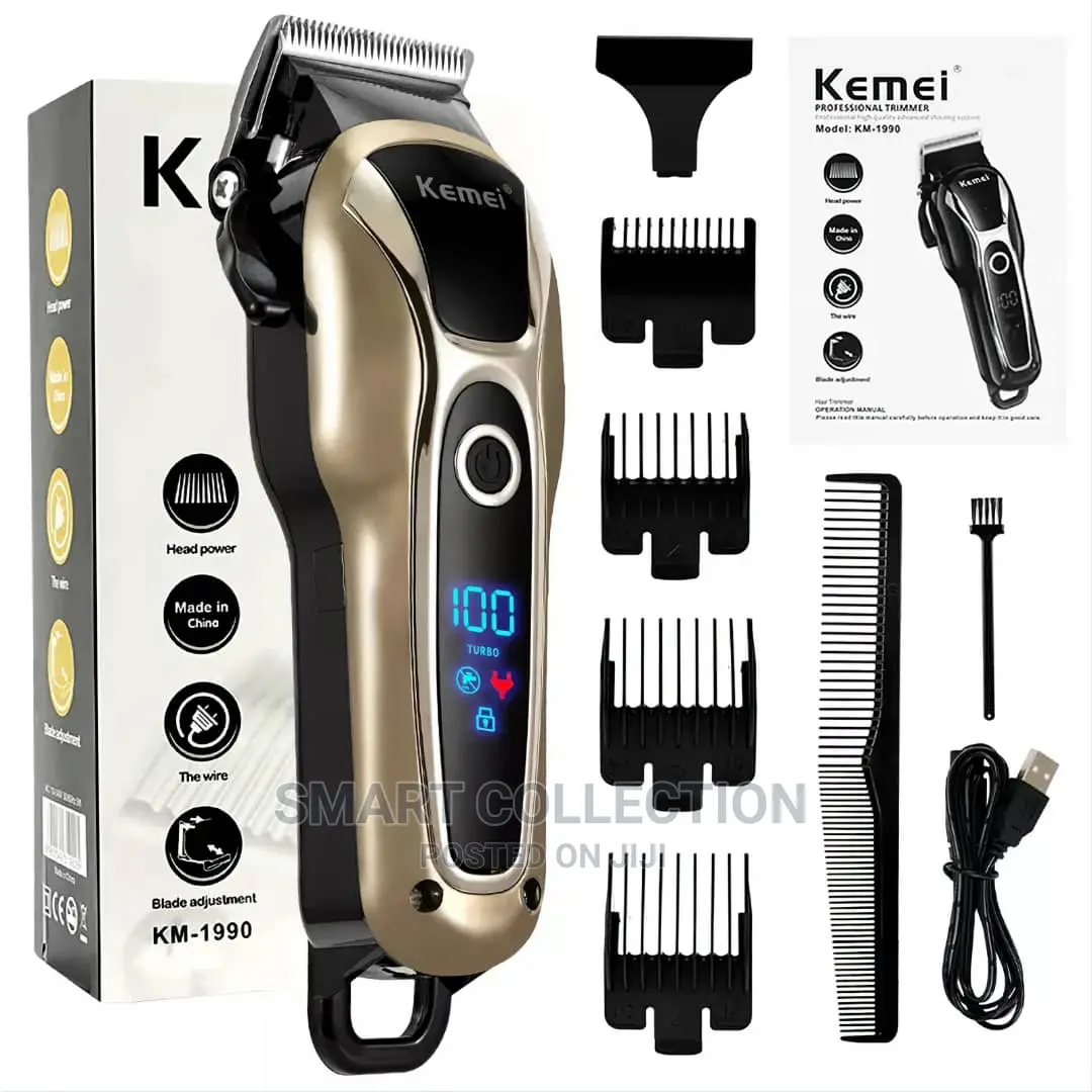 Kemei KM-1990 Rechargeable Classic Clipper With LED DISPLAY