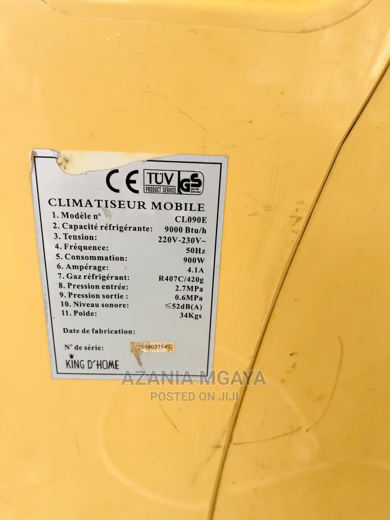 Portsble Ac 9000btu