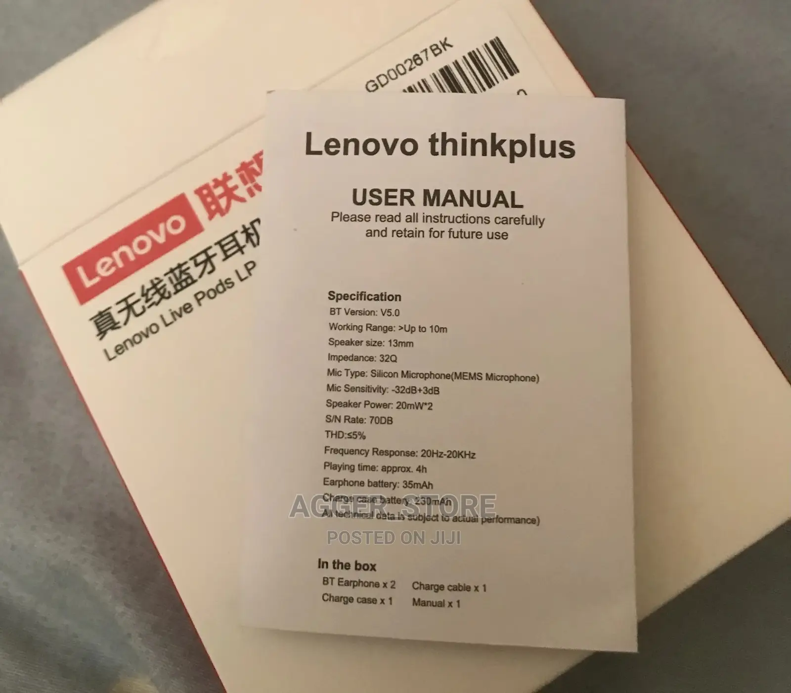 LENOVO LP40 Airpod Original With Bass