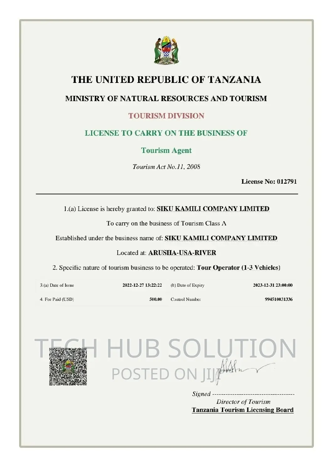 Usajili Wa Makampuni, Majina Ya Biashara Na Leseni Class A