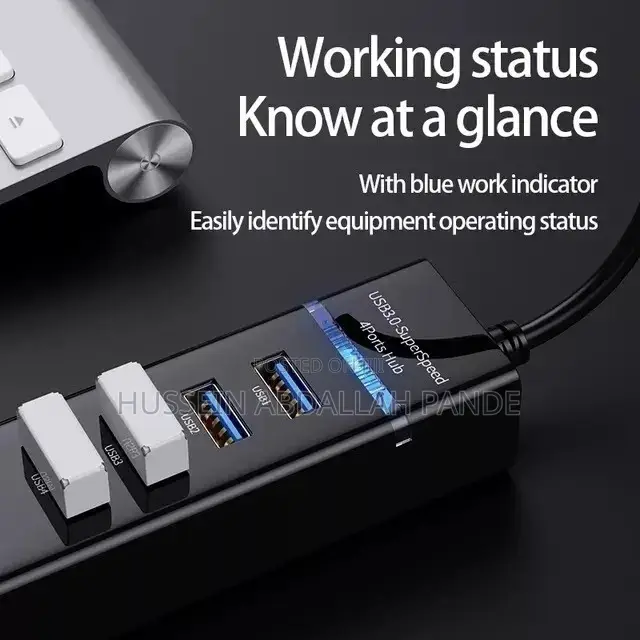 Usb 3.0 Hub 4-Port High-Speed USB Splitter