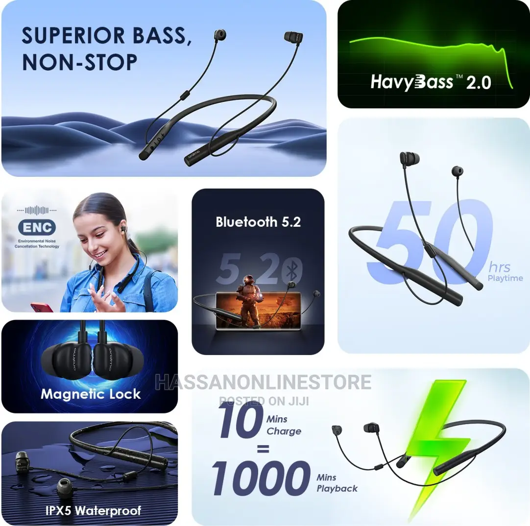 Oraimo Necklace 4 Dual EQ Multiple Connection 50-Hr Playtime