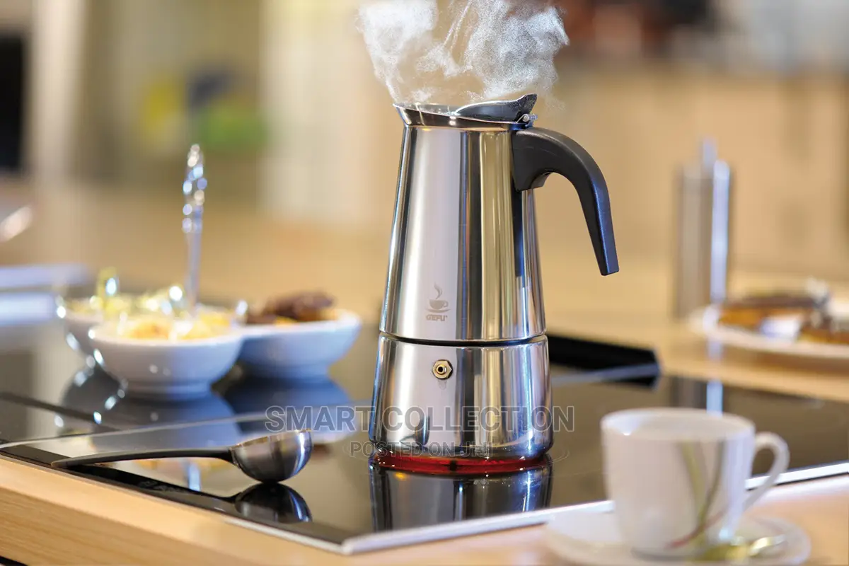4 Cup Espresso Coffee Maker Stainless Steel