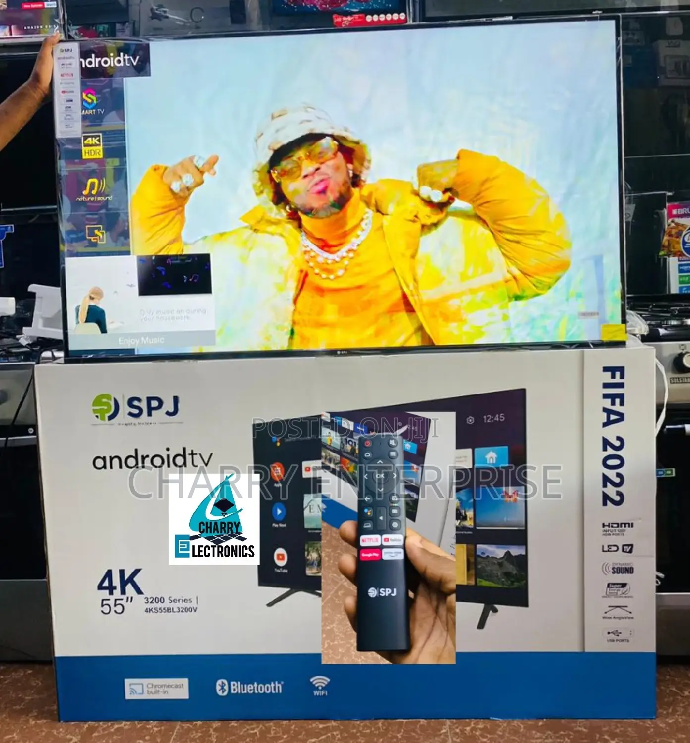 SPJ Smart Android 4K Tv 55 Inch With Bluetooth