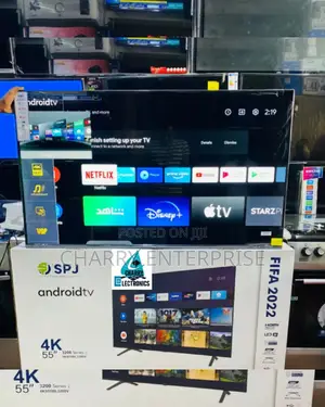 SPJ Smart Android 4K Tv 55 Inch With Bluetooth