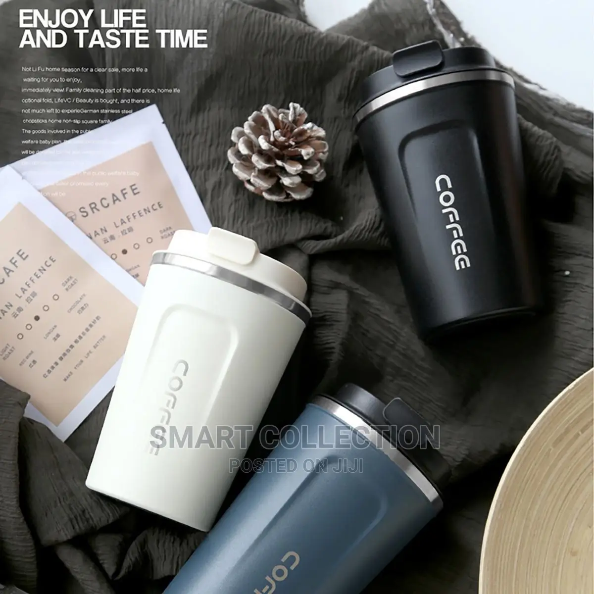 Vacuum Insulated Travel Coffee Mug Stainless Steel Hot/Cold