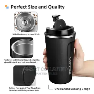 Vacuum Insulated Travel Coffee Mug Stainless Steel Hot/Cold